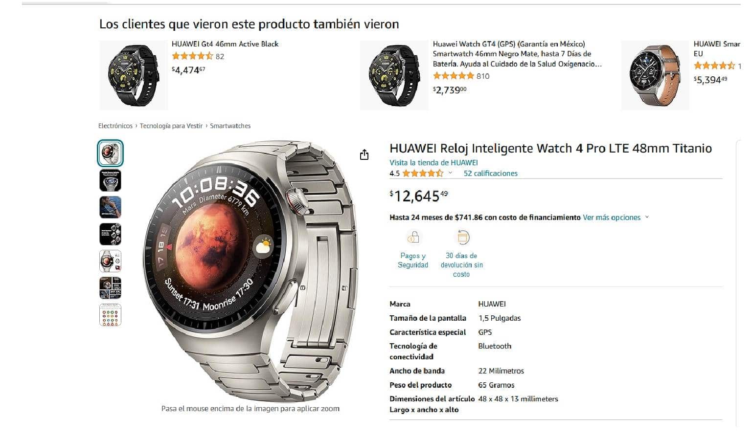 Huawei Watch4 Pro edición especial. precio