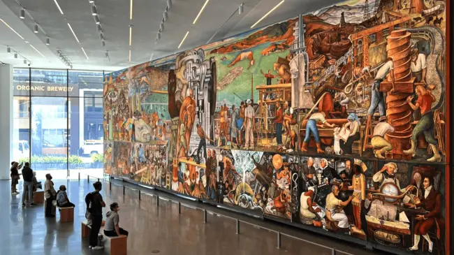 Representación muralismo. Foto Museo Dolores Olmedo