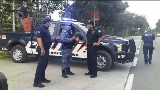 Elementos de seguridad en Hidalgo. Foto La Región Tula