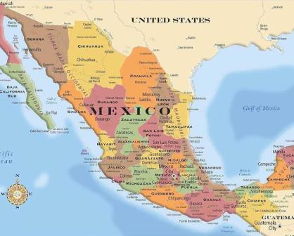 Nombre de los 32 estados de la República Mexicana y  capitales en orden alfabético; estas son las tres con más población