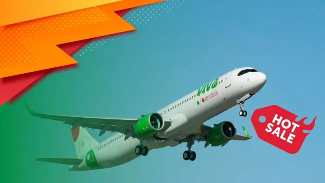 Viva Aerobus tiene rebajas en vuelos nacionales y también internaciones como parte del Hot Sale. Foto: Cortesía