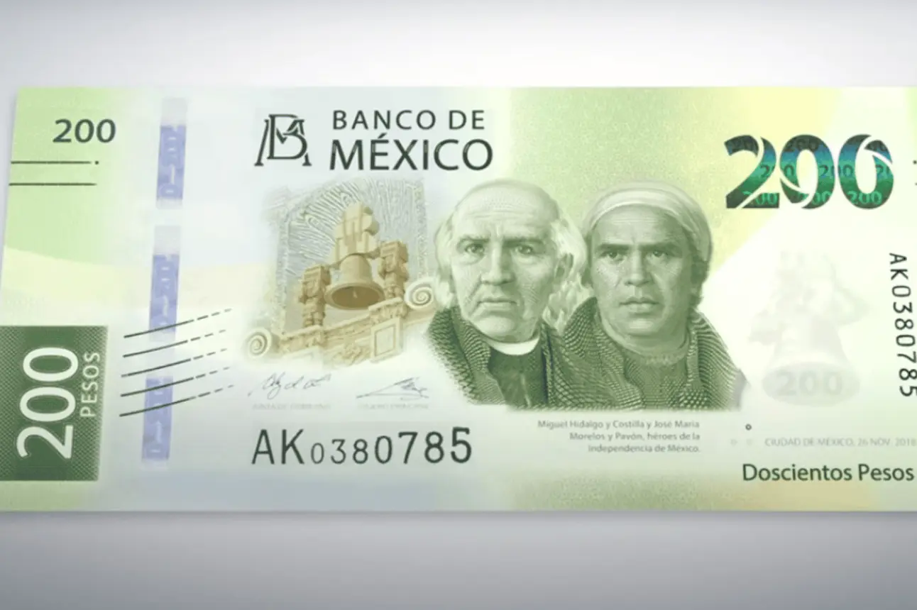 El Billete 200 pesos es uno de los más usados. Foto: Banxico