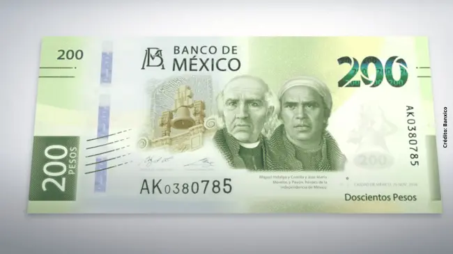 El Billete 200 pesos es uno de los más usados. Foto: Banxico