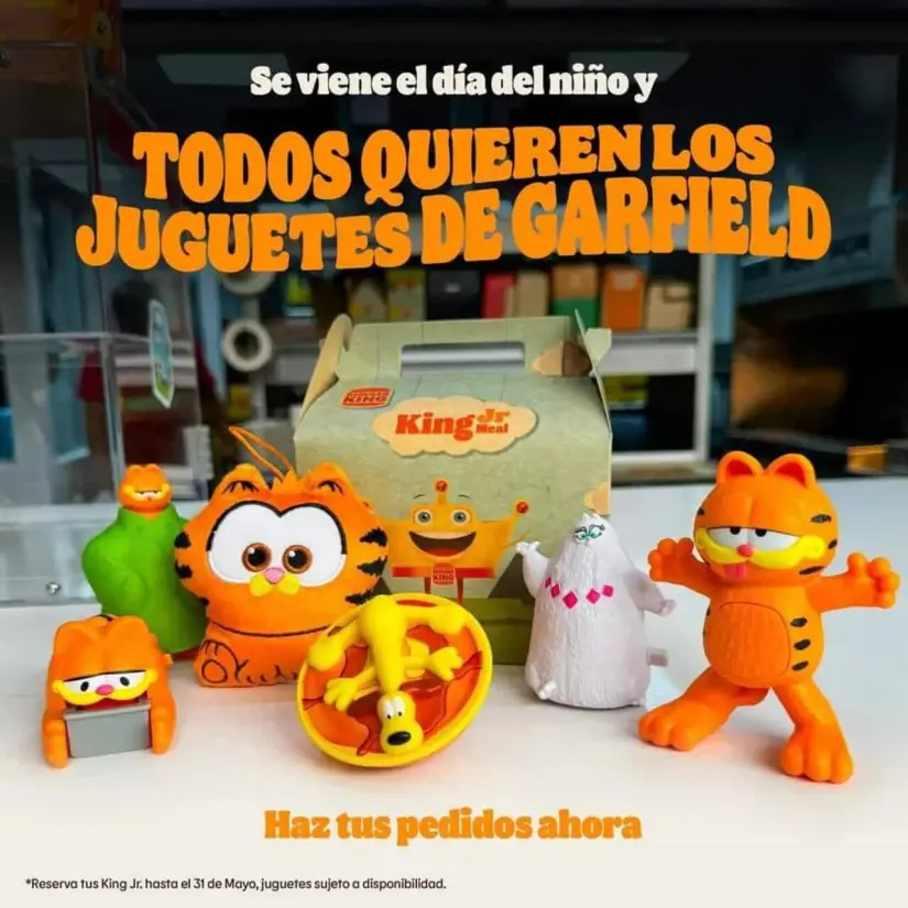 La cajita de Feliz de Burger King de Gafield.