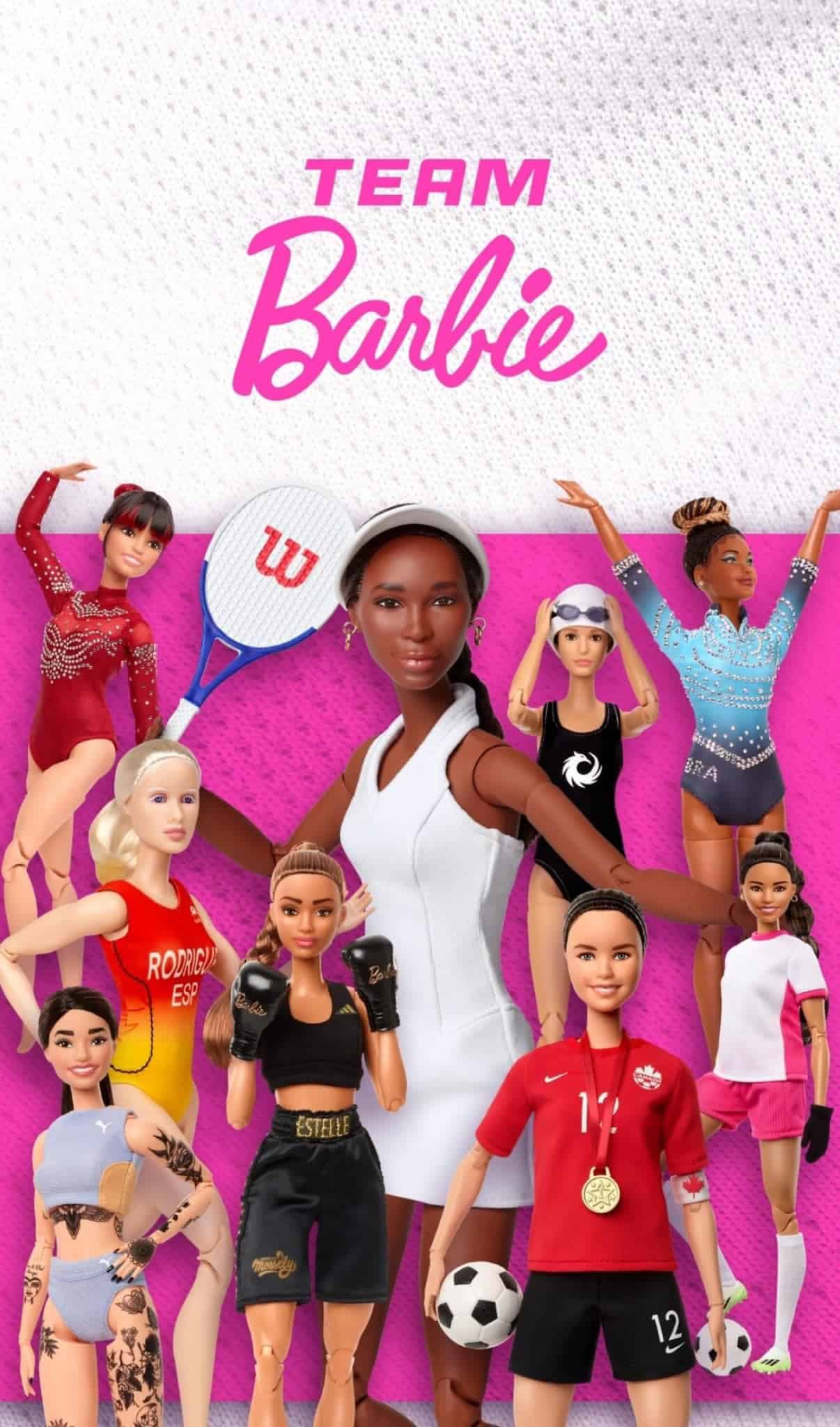 La colección de Muñecas deportistas de Barbie. Foto: Cortesía