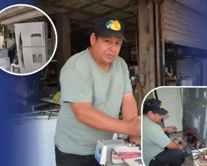 José encontró refrigerio a su vida reparando aparatos electrodomésticos en Culiacán