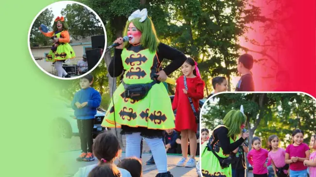 La payasita Fiify encuentra una inmensa alegría en jugar con los niños y niñas, transformando cada encuentro en un festín de risas y diversión. Foto: Juan Madrigal