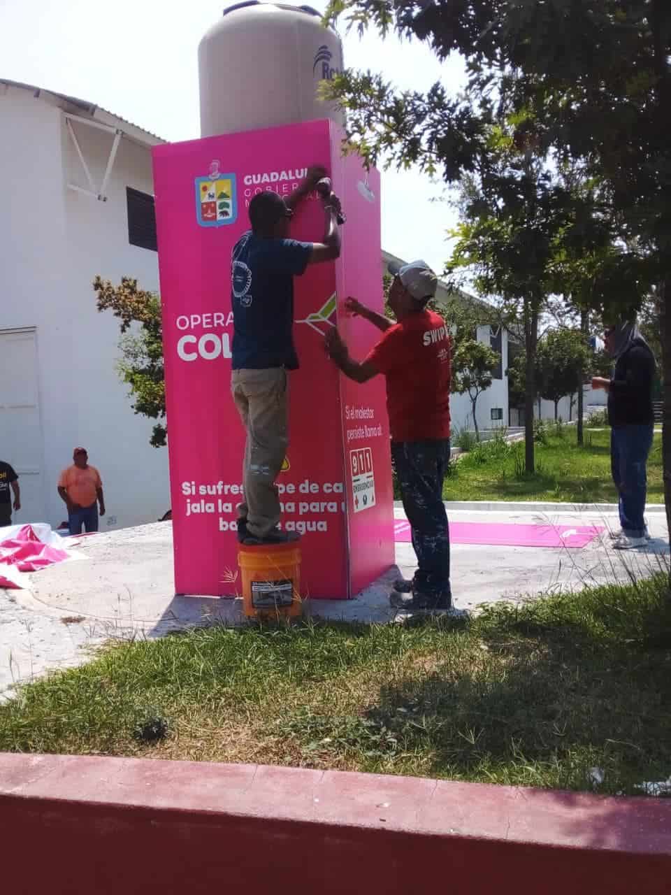 Instalación de regaderas emergentes en Guadalupe, Nuevo León