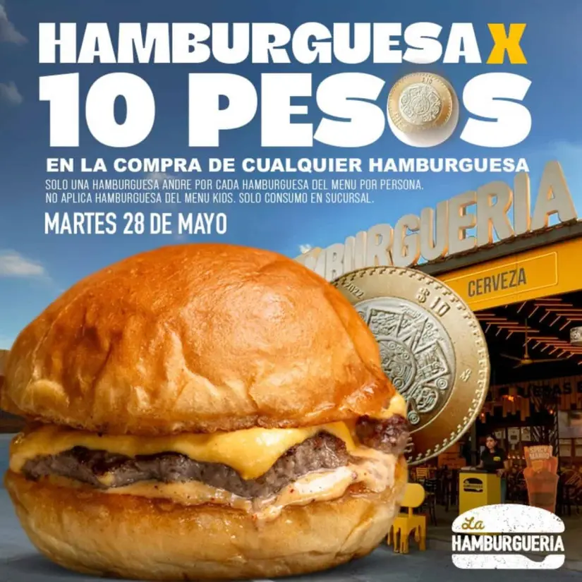 Hamburguería de Culiacán promoción este 28 de mayo