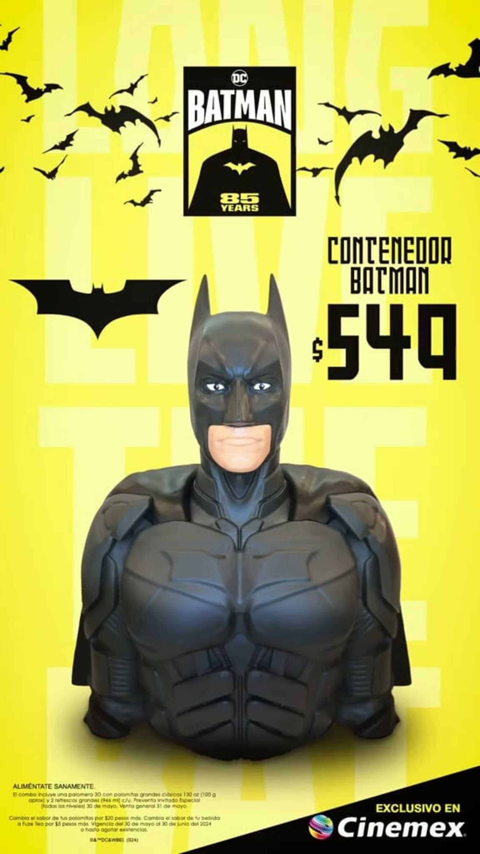 Precio de la palomera de Batman en Cinemex