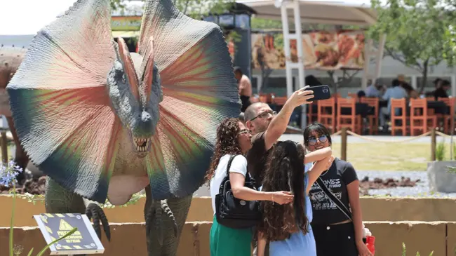 Sorpréndete con el parquesaurio del parque Guanajuato Bicentenario. Foto FB Oficial