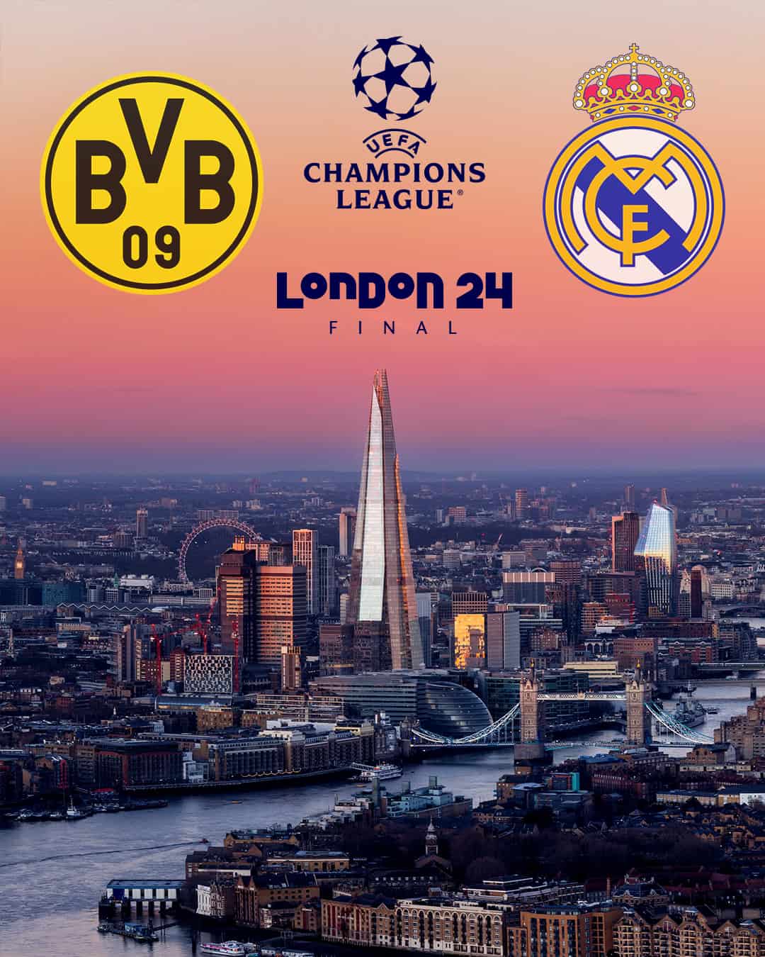 La final de la Champions se jugará en Londres | Imagen: @Champions League