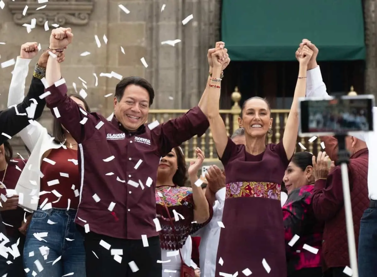 Mario Delgado declaró a Sheinbaum como la ganadora por la presidencia. Foto: Morena