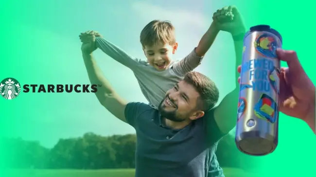 Así luce el vaso de Starbucks por el Día del Padre.