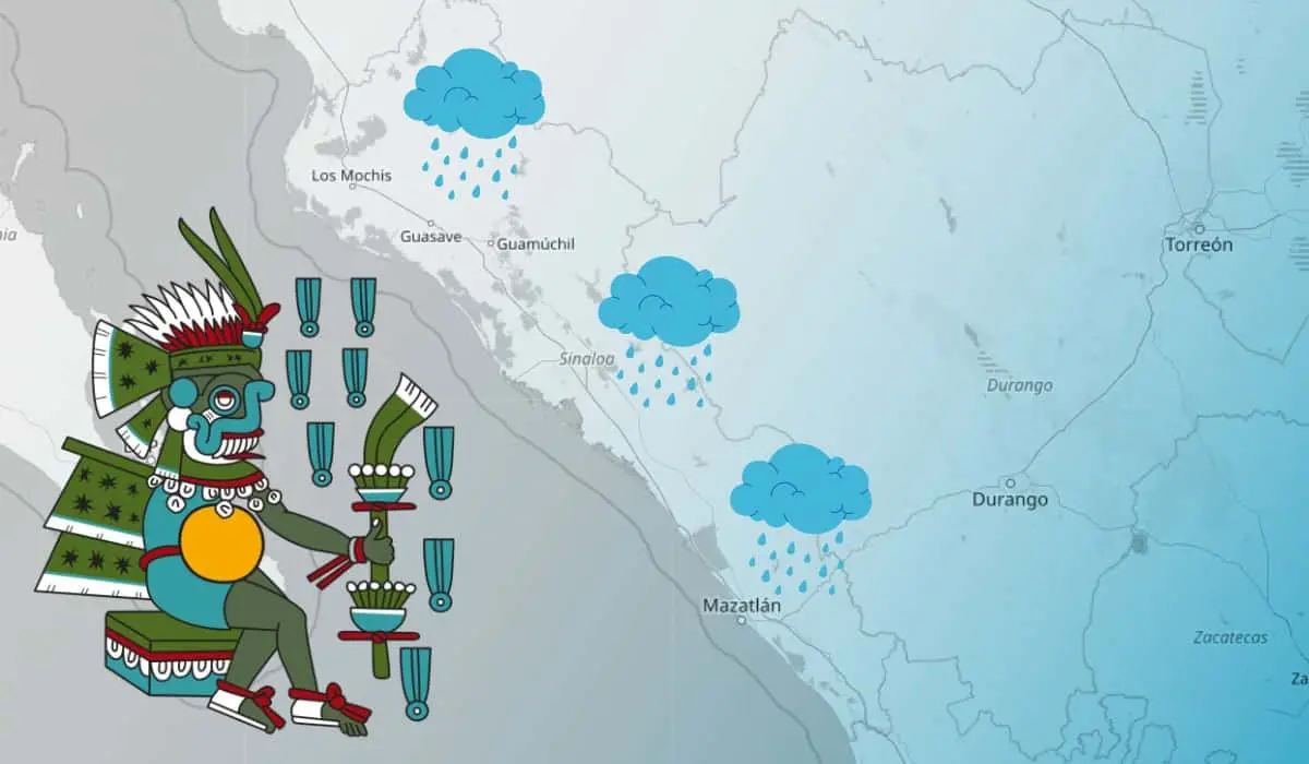Se pronostican lluvias para el estado de Sinaloa.