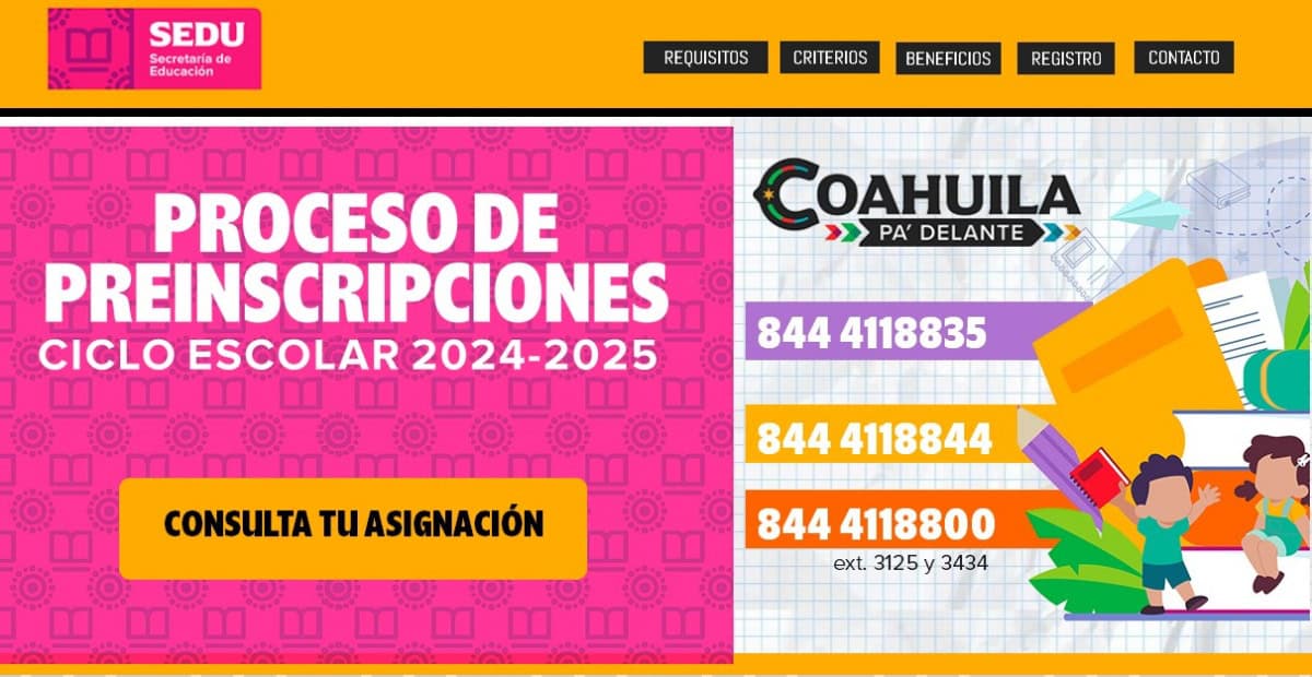 Resultados de preinscripciones Coahuila ciclo escolar 2023-2024