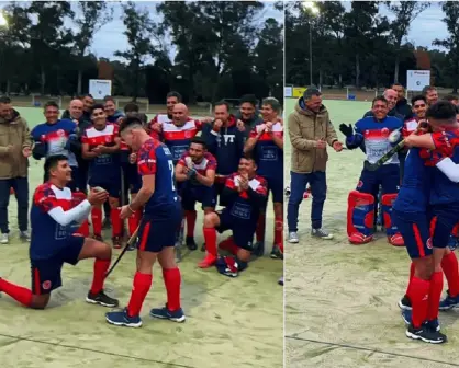¡En plena cancha de hockey!; jugador le propone matrimonio a su compañero de equipo