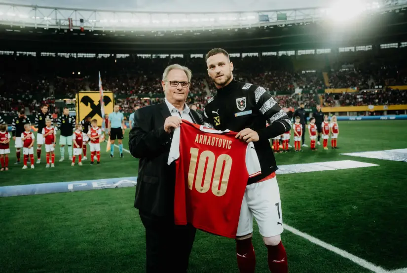  Arnautovic es una de las figuras austriacas | Imagen: @oefb1904