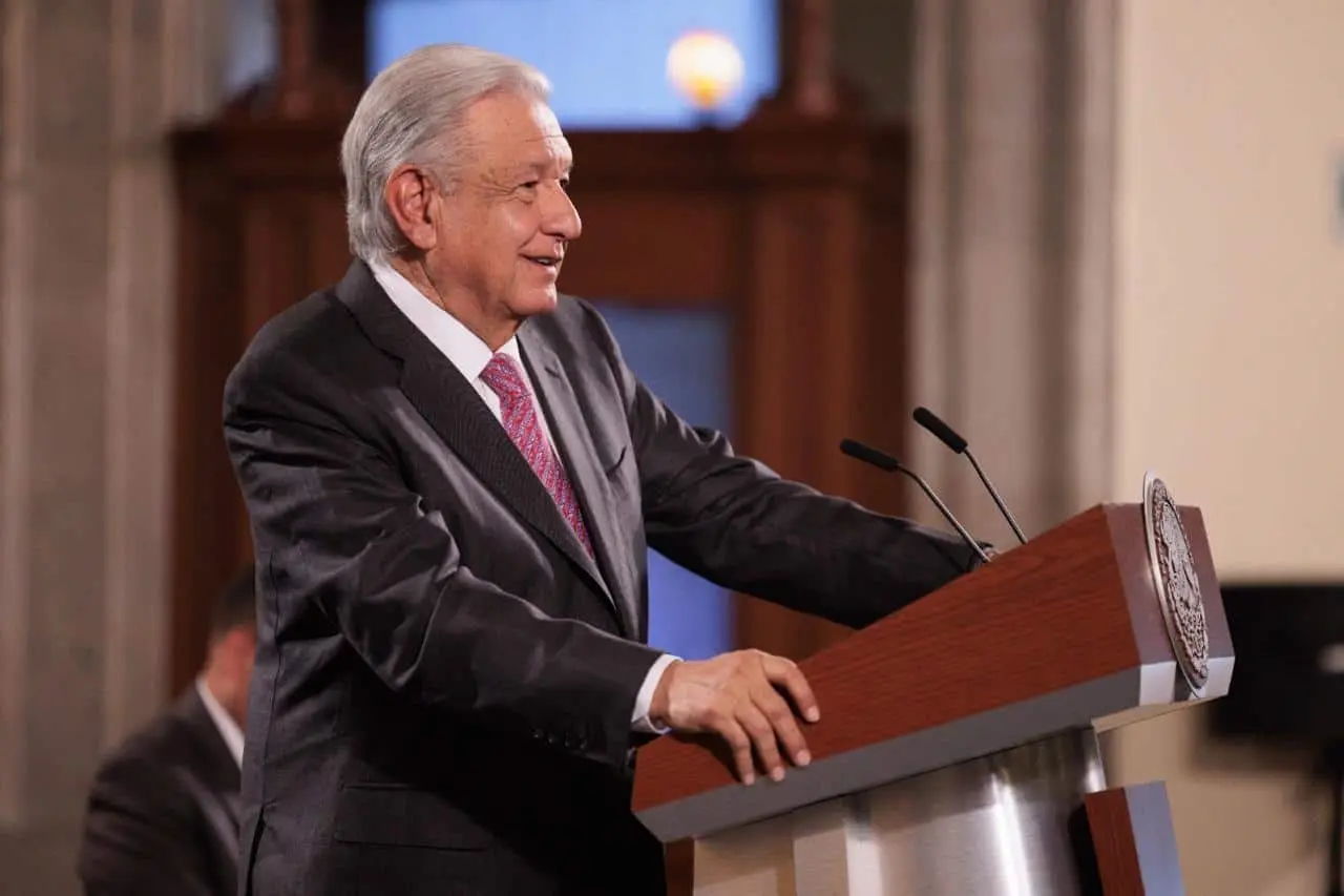 AMLO durante la mañanera de este lunes 10 de junio que se realizó en Palacio Nacional.