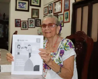 ¡Nunca es tarde! Mujer de 94 años cumple su sueño de terminar la primaria en Yucatán