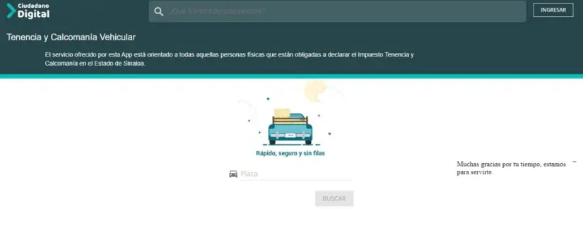 Cómo realizar en línea el pago de calcas en Sinaloa