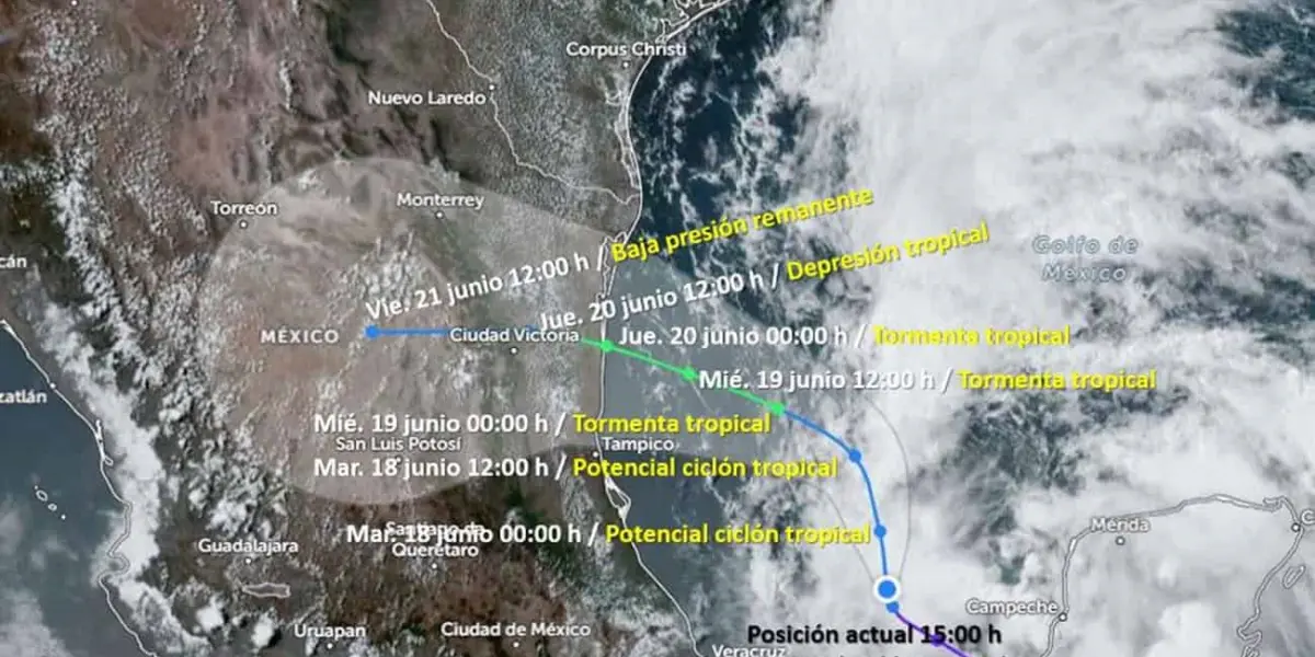 CONAGUA confirmó que existen 70% de probabilidad para desarrollo ciclónico en las siguientes 48 horas.