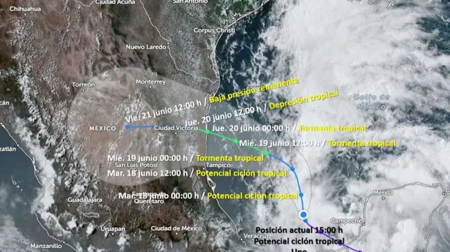 CONAGUA confirmó que existen 70% de probabilidad para desarrollo ciclónico en las siguientes 48 horas.