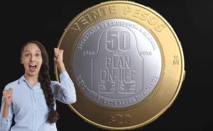 Esta moneda conmemorativa de 20 pesos del Plan DN-III-E se vende hasta en 60 mil pesos