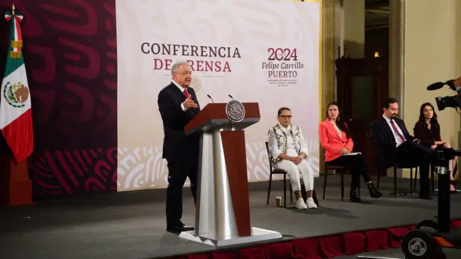 AMLO en La Mañanera de este 19 de junio del 2024.