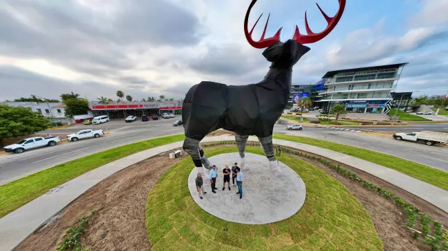 Así va quedando la impresionante escultura del Venado en Mazatlán, Sinaloa