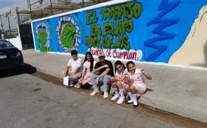 Pintan mural de paz estudiantes de la Secundaria Federal 5 de Culiacán