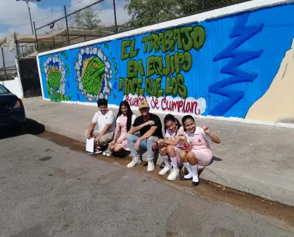 Pintan mural de paz estudiantes de la Secundaria Federal 5 de Culiacán