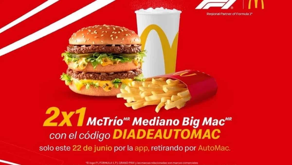 McDonald's pone el McTrío Big Mac al 2x1 este 22 de junio