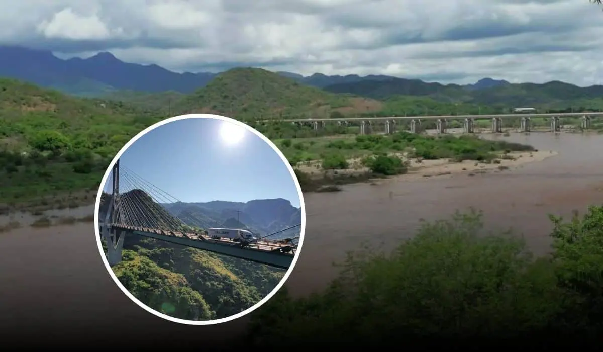 Río Baluarte, con el puente atirantado más alto de México