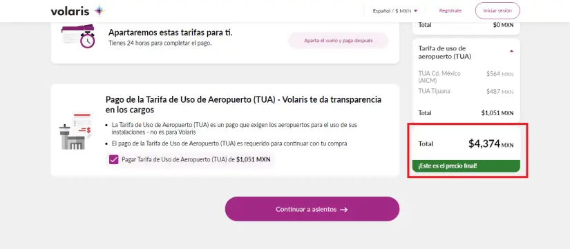 cuanto cuestan los vuelos de CDMX a Tijuana en Volaris