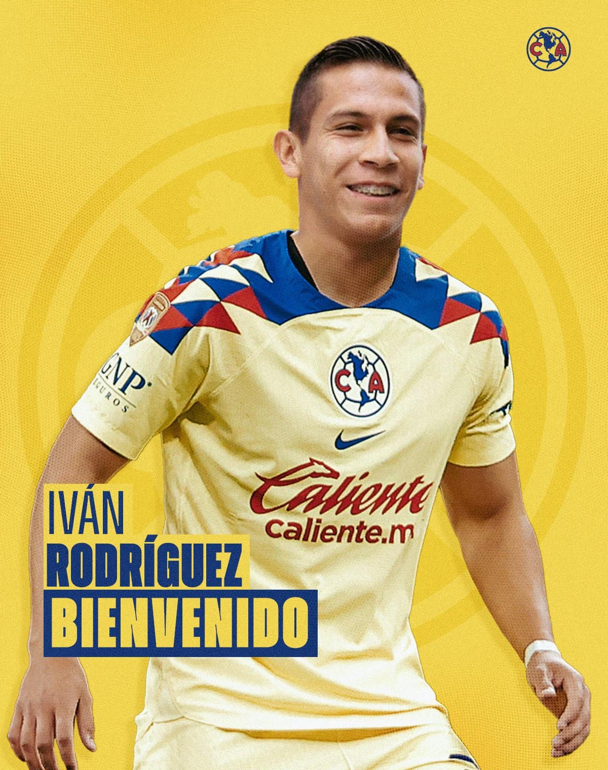Iván Rodríguez ya fue presentado | Imagen: @ClubAmerica