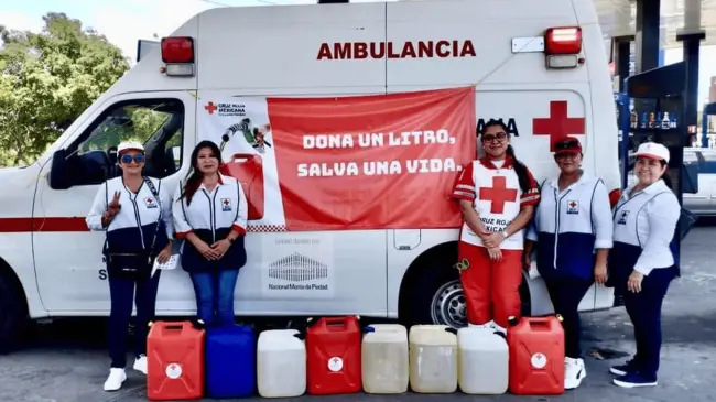 Las Damas Voluntarias de Cruz Roja Navolato apoyaron esta campaña de donación.