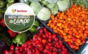 Martes y Miércoles del Campo en Soriana: ofertas del 2 y 3 de junio en frutas y verduras