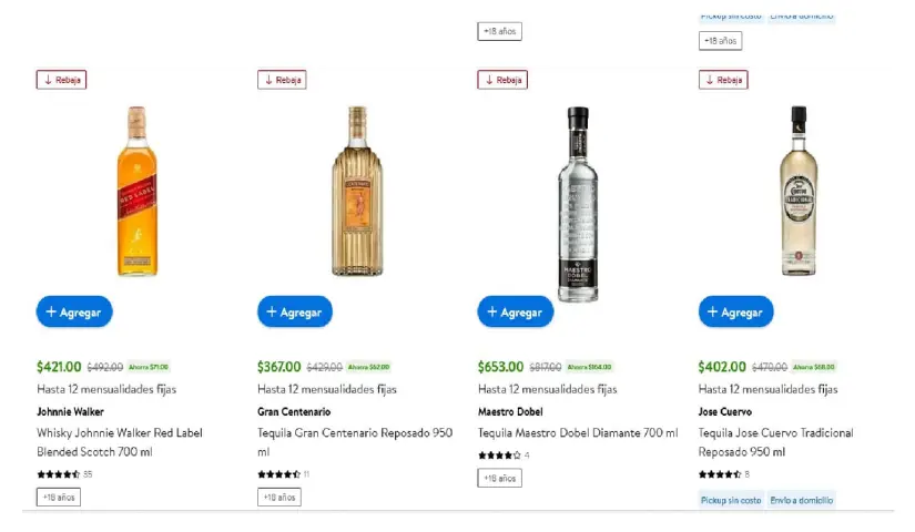 Las ofertas en vinos y licores en Walmart