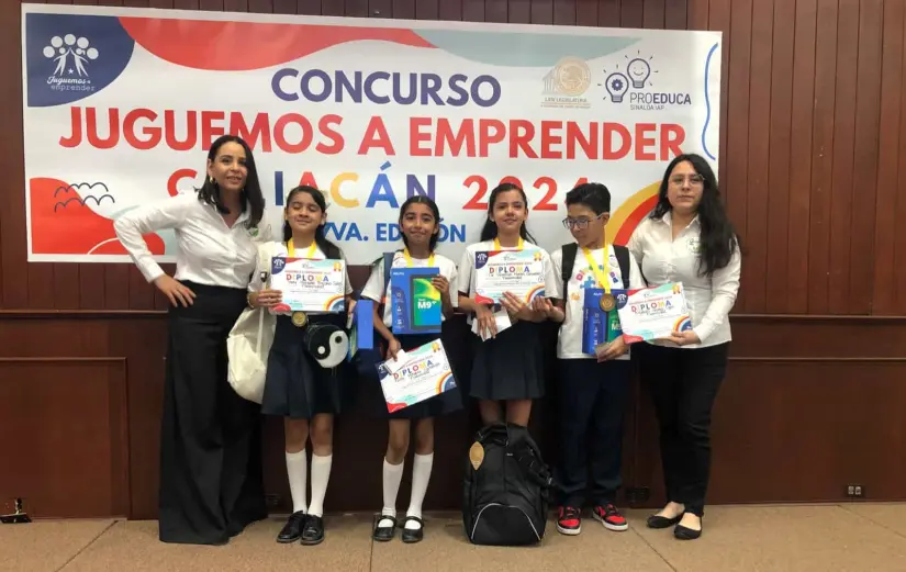 Los estudiantes de la primaria Fraternidad en Culiacán son los ganadores del Concurso Juguemos a Emprender.