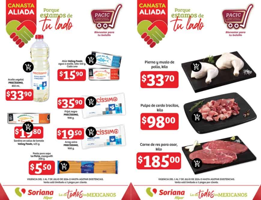 Julio Regalado en Soriana: ofertas en canasta básica válidas hasta el 7 de julio