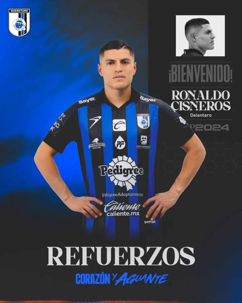 Cisneros ya entrena con Querétaro | Imagen:  @Club_Queretaro