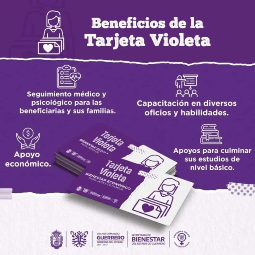 Buscan impulsar  a las jefas de familia con la Tarjeta Violeta en Guerrero.