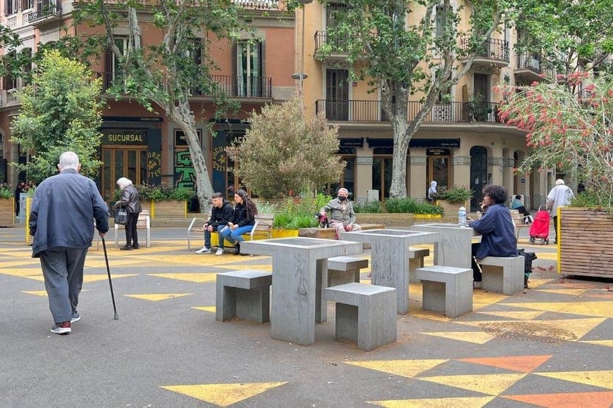 Interior de Supermanzanas en Barcelona. Crédito. Gentileza