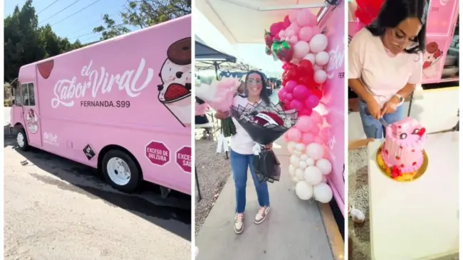 La emprendedora celebró la adquisición del camión con una pequeña fiesta. Foto: TBN
