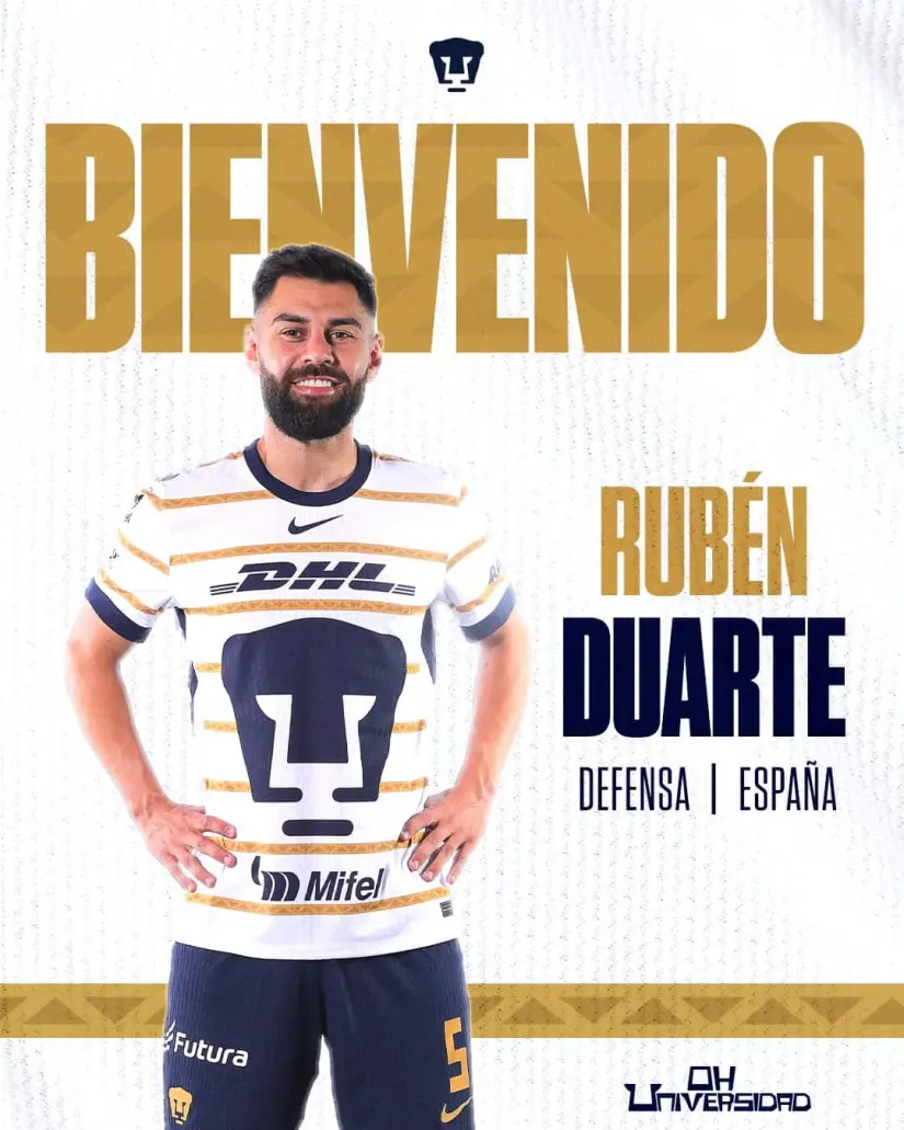 Duarte ya reportó con Pumas | Imagen: @PumasMX