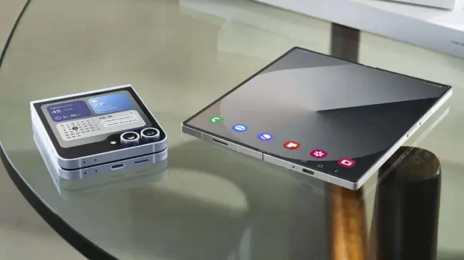 El Galaxy Z Fold6 llega con un diseño renovado con bordes más rectos. Foto: Samsung