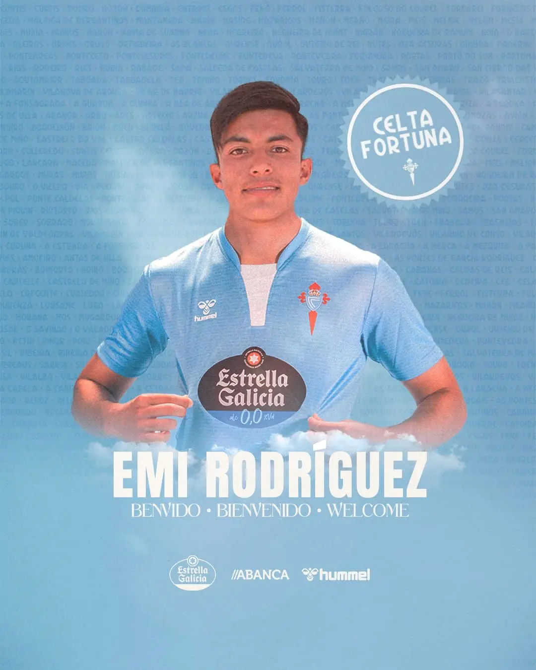 Emilio Rodríguez presentado con el Celta de Vigo | Imagen: @CanteiraCeleste