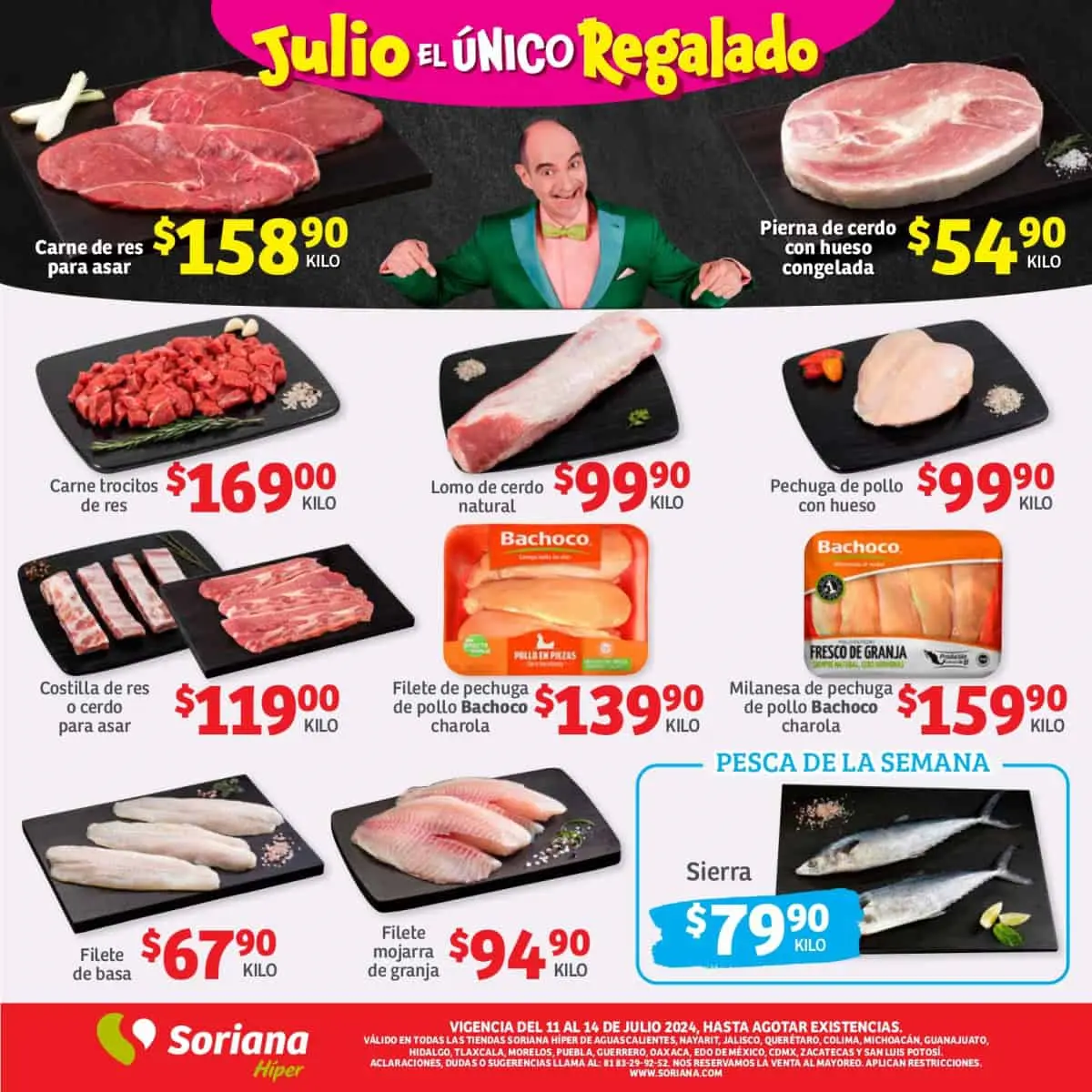 Folleto Soriana Julio Regalado Hiper Nacional: ofertas del 11 al 17 de julio