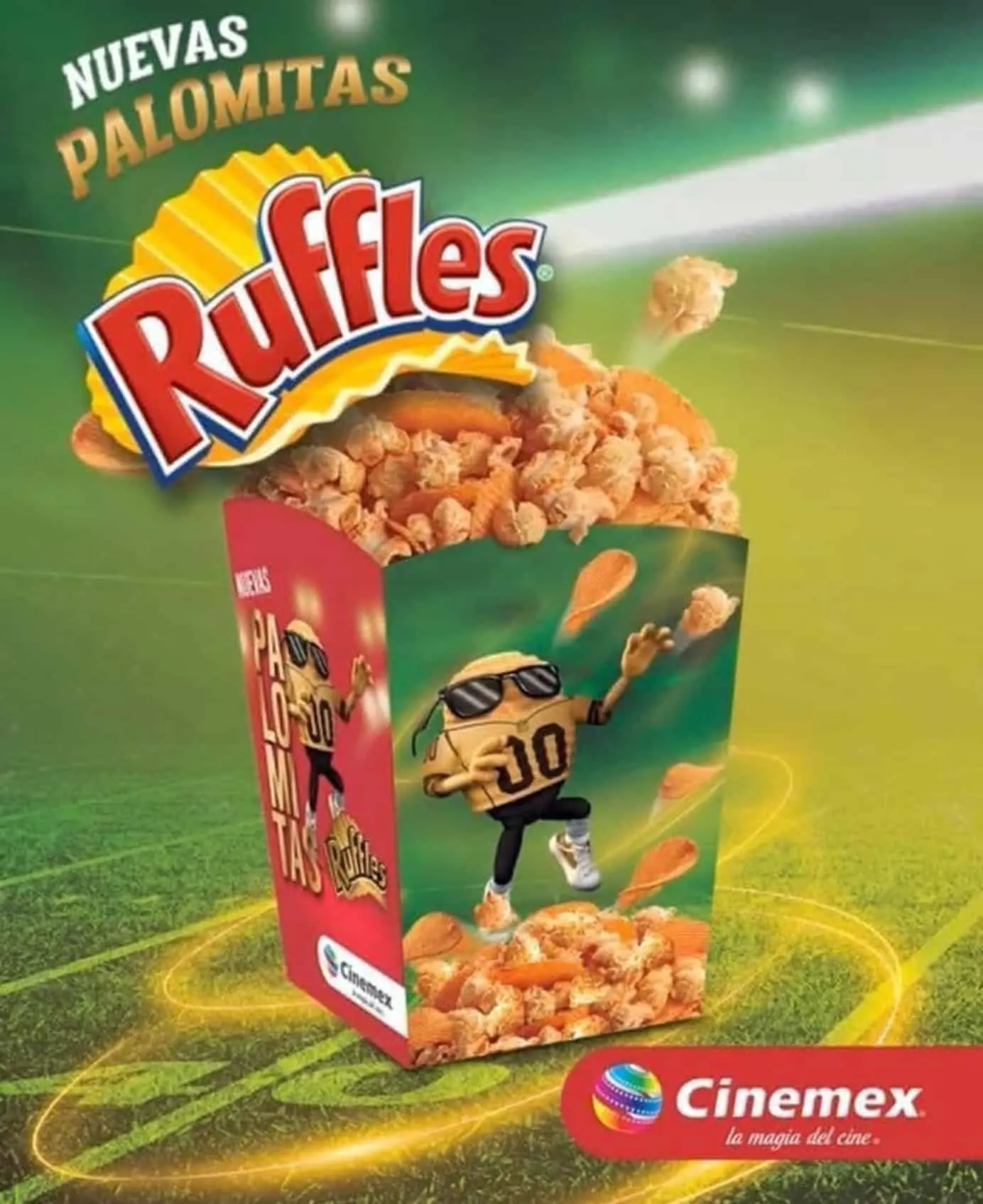 Palomitas Ruffles de las más pedidas en Cinemex. Foto: Cortesía